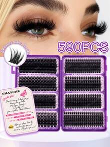 590 sợi mi giả D Curl, tự nối mi, 8 kiểu phối hợp, độ dày 10-18mm, mi riêng lẻ mềm mại, siêu dày, tự nhiên, bền lâu và siêu nhẹ. Bộ dụng cụ nối mi bao gồm keo dán mi, nhíp và cọ chải mi, hoàn hảo cho cuộc sống hàng ngày, đám cưới, hẹn hò, tiệc tùng, lễ hội âm nhạc và du lịch. Mi riêng lẻ, mi giả, mi giả tổng hợp. - Màu tím - Xem 15