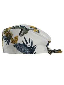 Boné feminino ajustável para trabalho com fivela e faixa absorvente, com orifício para rabo de cavalo, estampa geométrica de ECG, tamanho único, ideal para verão, praia, férias e viagens. - multicolorido - Ver 9