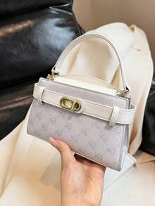 Bolso de mano casual versátil y de color contrastante de moda para mujeres - Blanco - Ver 3