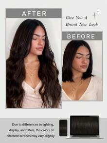 Tóc nối SUYYA 14 inch, 20 miếng, màu đen tự nhiên, tóc nối dán không đường nối, dành cho nữ, tóc thật. - S1B - Xem 7