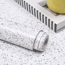 1 Roll Self-Adhesive White Granite Wallpaper, 15.7inX39.3/118.1/196.8in, Waterproof Removable Marble Gloss Vinyl Contact Paper, Suitable For Kitchen, Bathroom, Cabinet, Countertop, Tabletop, Drawer Lining, Decoration - Multicolor - View 11