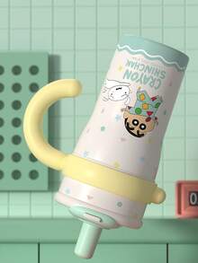 CRAYON SHINCHAN 新款高品质大容量双层保温吸管杯，可爱设计，适合女孩，960毫升 - 彩色 - 查看 6