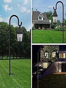 Professional Anti-Rust Shepherd's Hook, Reinforced Steel Structure For Excellent Stability, Suitable For Party Decor And Yard Management. High-End Anti-Rust Shepherd's Hook For Hanging Flower Balls And Solar Lights. High Load-Bearing Anti-Rust Shepherd's Hook, Applicable For Outdoor Decoration In Grassland, Farm, Garden, Home, Plant Rack, Etc. - A - View 6