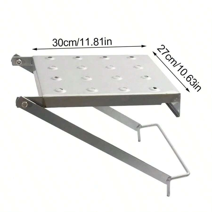 150KG Folding Ladder Stair Step Work Bench Standing Platform Ladder Work Shelf - C - View 1