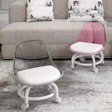 This Rolling Stool With Casters Rotates 360°, Is Portable And Easy To Move. This Heavy-Duty, Low-Profile Rolling Stool Features Quiet, Smooth, Scratch-Resistant Wheels, Requires No Assembly, And Is Sturdy And Durable. - Multicolor - View 5