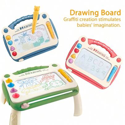Tablero de dibujo magnético para niños de 3+ años - Pizarra de graffiti colorida y borrable con bolígrafo, juguete educativo para garabatear, escribir, caligrafía y pintar, adecuado para cumpleaños, Día del Niño, vuelta al cole, Pascua, Año Nuevo, Navidad, Halloween, vacaciones y regalos diarios