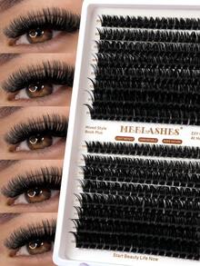 Extensiones de pestañas en racimo de 8-16 mm, voluminosas y de rizo natural, cómodas de llevar, aspecto impresionante, pestañas postizas autoadhesivas - Ver 5