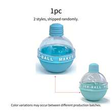 硅胶冰球模具，圆形冰球托盘，可重复使用的家用冰球制作工具 - 彩色 - 查看 15