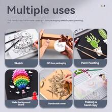 30pcs (10 Black + 10 White + 10 Kraft) High-Quality Mixed Thick Cardstock, 200g/300g Greeting Card Paper, Hardboard For Drawing, Packaging, Cover - A4 - View 4