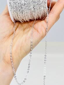 10m/Roll Solid Color Flat Cross Steel Chain, Steel & Gold Color Chains, Jewelry Making Metal Chain - Stainless Steel Chain - View 10