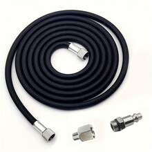 Ống dẫn khí nén bện 6ft dành cho súng phun sơn, có đầu nối Paasche và van điều chỉnh 1/4" cho máy nén khí. - ống dẫn khí súng phun - Xem 7