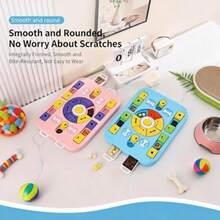 QILP Interactive Dog Puzzle Toy Ow Feeder Enricent Toy For IQ Training And Brain Stimn Mentally Stimting Gift For Large Medium And Small D Pink - 粉色 - 查看 7