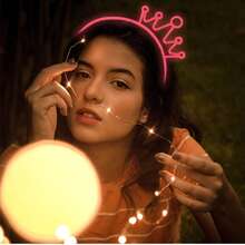 6个夜光皇冠头箍，女士发光头箍，万圣节头饰，派对服装头箍，适合万圣节派对、圣诞派对、主题派对、生日派对和其他场合 - 彩色 - 查看 4