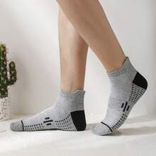 5 đôi tất nam mỏng cổ thấp, thấm hút mồ hôi, thoáng khí, thích hợp cho chạy bộ và thể thao, đa năng. - Nhiều màu - Xem 3