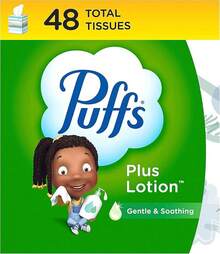 Puffs Plus Lotion Tissue, 1 Cube Box, 48 Tissues Per Box - 48 Count (Pack Of 1) - View 1
