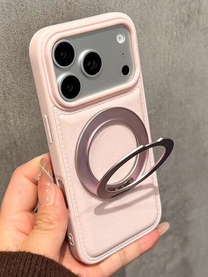 Funda de teléfono de unicolor suave y resistente a los golpes con soporte giratorio magnético de 360 grados compatible con iPhone 17 Pro Max, 17 Pro, 17, 16 Pro Max, 16 Pro, 16, 15 Pro Max, 15 Pro, 15, 14 Pro Max, 14 Pro, 14, 13 Pro Max, 13 Pro, 13, 12 Pro Max, 12 Pro, 12, 11