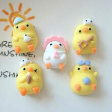 5pcs/10pcs Cute Chick Fridge Magnets, Cartoon Animal Resin Fridge Magnets, Adorable Decor, Personalized DIY For Whiteboard, Storage Cabinet, Dishwasher, Kitchen Decor, Home Decor, Gift For Friends And Family - Multicolor - View 4