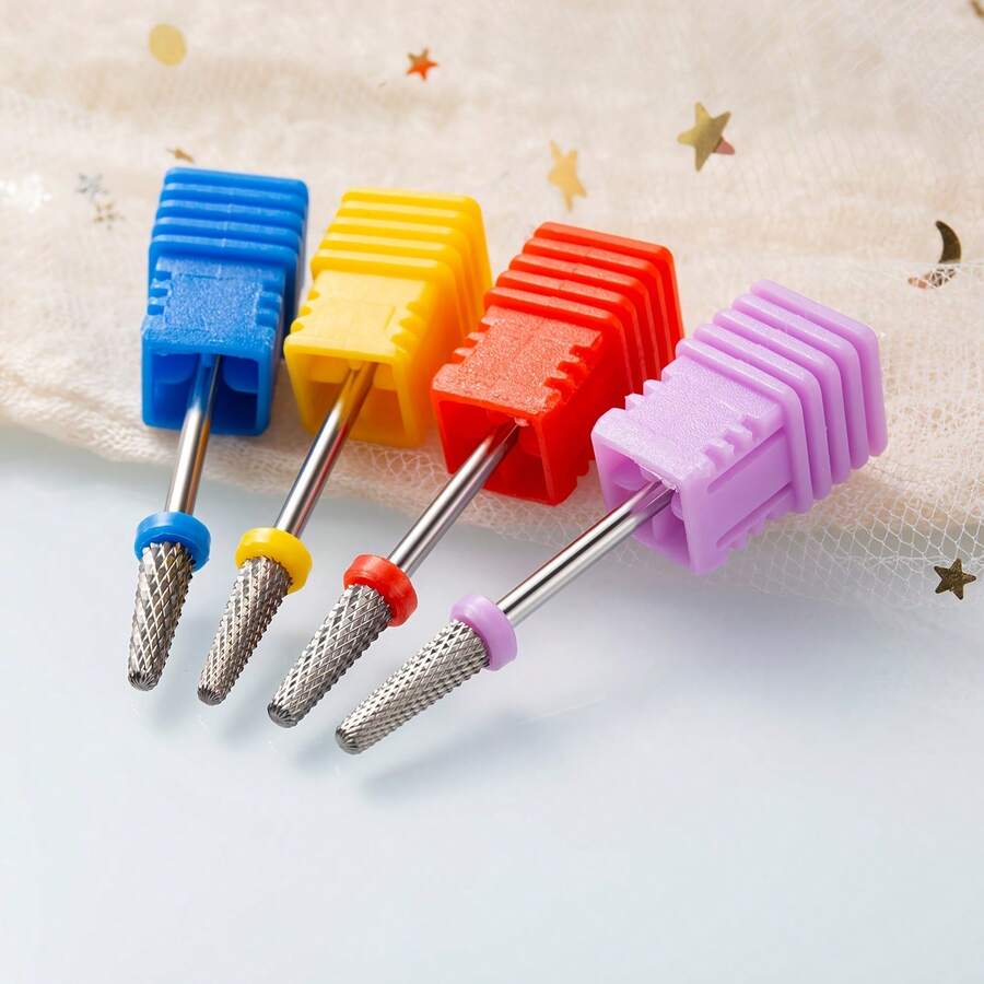 五合一迷你抛光头，指甲油去除器，胶水抛光机，顶级齿轮抛光头，美甲工具抛光头 - 彩色 - 查看 1