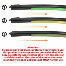 1pc Dual Rubber Frameless Windshield Wiper Blade, Universal J/U-Hook Type, Suitable For 13" To 30" Car Front Windshield, Auto Parts - 1PC - View 9