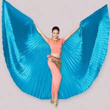 1pc Belly Dance Stage Performance Wings Dance Wings Stage Performance Props 360 Degree Cloak Butterfly Wings Gold Cape Street Photography Party Carnival Costume Nightclub Sexy Clothes - Wing - View 5