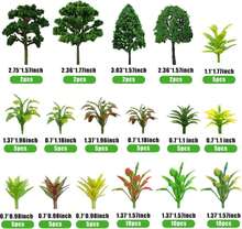 88pcs Model Trees Mixed Miniature Plants Model Train Scenery ...