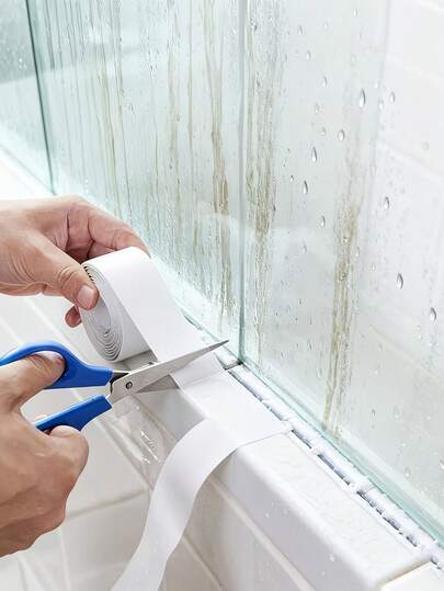 1 Roll Waterproof Tape For Kitchen & Bathroom, Waterproof Sealing Strip, Sink & Toilet Waterproof Sticker, Easy To Cut, Strong Adhesive, Won't Fall Off, Suitable For Various Bathroom & Kitchen Scenarios, Easy For Beginners To Use