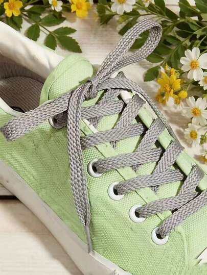 120cm Colorful Jacquard Flat Shoelaces, Vintage Casual Shoes Accessories, Thick Woven Texture (Shoelaces Only, Shoes Not Included)