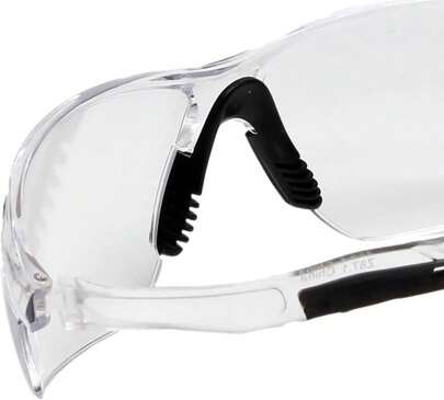 Calabria Replays Clear Crystal Black Sport Safety Glasses For Pickleball Eye Protection For Women Pickleball Glasses For Men