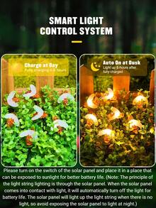 1 Stück 20/50/100 LED Solar Bienen Lichterkette - 8 Beleuchtungsmodi, IP65 wasserdicht Lichterkette, intelligente Lichtsensorik, ohne Stromkosten, geeignet für Hof, Veranda, Zaun, Baum, Pavillon, Blumengarten, Party, Hochzeit, Familie, Geburtstag, Ostern, Feiertags-Dekoration, versiegeltes Design, warmweißes Licht, Muttertagsgeschenk - Bienenlampe - Übersicht 5