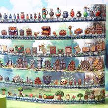 1 Roll/Pack Pixel Adventure Game Series PET Decorative Tape, Suitable For Decorating Cards, Frames, Computers, Phone Cases, Cups, Magazines, Pencil Cases, Luggage, Desktop Decor Stickers, Back To School Supplies - Adhesive Tape - View 10
