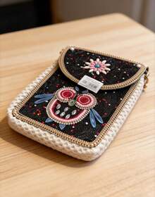 Different Styles Of Crossbody Bags For Cell Phones - Black Owl - View 2