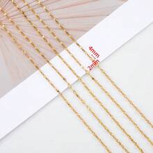 2m Cadena de acero inoxidable con labios, cadena con relieve de girasol, adecuada para hacer collares, pulseras y joyería DIY - cadena de acero inoxidable - Ver 3