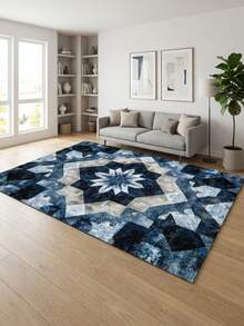 1 件装复古法式花卉丝绒地毯 – 柔和的粉色和玫瑰花束图案,做旧效果,奢华丝绒绒面防滑低绒地毯,适用于客厅和浪漫家居装饰 | 易于清洁且经久耐用的家居装饰浴室地垫 - A - 查看 6