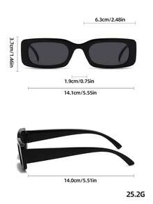 2 piezas Juego de gafas de estilo retro INS atemporal para mejores amigos, adecuado para la vida diaria, citas, fotos callejeras, se adapta a varias formas de rostro - Multicolor - Ver 5