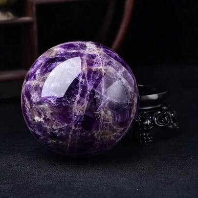 [Natürliche Amethyst Kugel] Hochwertige natürliche Amethyst Kugel - ausgewählte polierte exquisite Innendekorationsobjekte, tägliche Handwerkzeuge, Büro-Ornamente, exquisite Wohndekoration Geschenke