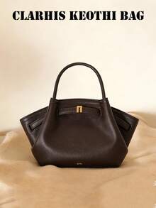 Túi xách nữ cỡ lớn thời trang đeo vai đơn, túi đeo chéo, kiểu dáng đặc biệt đa chức năng, thanh lịch và tinh tế, dung tích lớn, bền chắc, túi hình vỏ sò, túi tote. - Cà phê - Xem 6