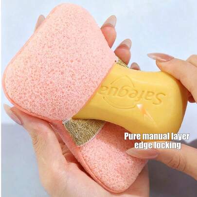 2 miếng mút rửa mặt thích hợp dùng cho túi đựng xà phòng, bông tắm, xơ mướp, miếng bọt biển tẩy tế bào chết, miếng bọt biển chà rửa siêu mềm, thích hợp cho phụ kiện phòng tắm và vòi sen gia đình/dụng cụ vệ sinh/khay đựng xà phòng/dụng cụ làm sạch xà phòng/lưới tạo bọt, bàn chải chà lưng.