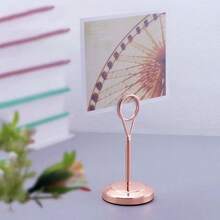 Floral Metal Wire Card Clip, Photo Holder, Wedding Party Table Number Card, Menu Stand - A - View 4