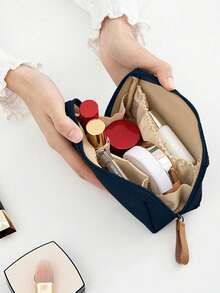 Nécessaire portátil impermeável com estampa de batom rosa (1 unidade), ideal para viagens, armazenamento de cosméticos em casa, estojo de viagem para cosméticos, presente, organizador, acessório com zíper, nécessaire para unhas, nécessaire de higiene pessoal, nécessaire para maquiagem, organizador de maquiagem, presente durável para o Dia das Mães, itens essenciais para as festas de fim de ano, presentes para mães. - Multicolorido - Ver 9