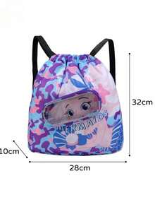 1/2 Pcs Adorable Cartoon Design Waterproof Dry Wet Separated Swim Backpack Large Capacity Lightweight Beach Travel Bag Portable Sports Storage Backpack - Multicolor - View 12