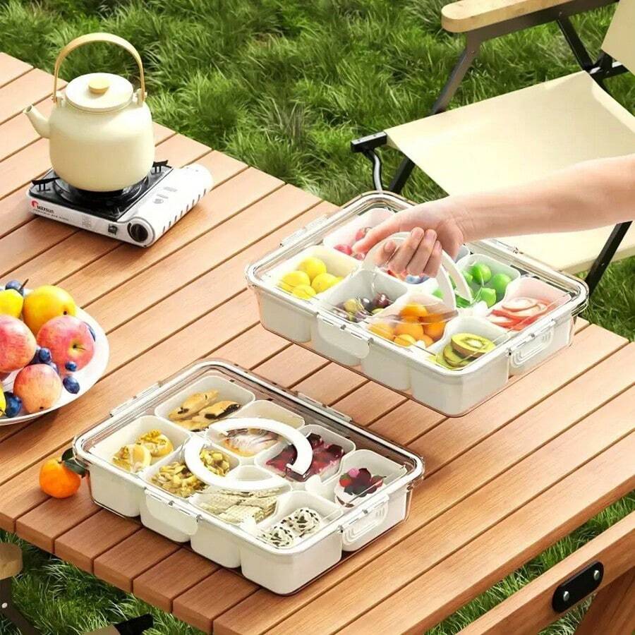 带盖可叠放食品托盘，适用于存放塑料冰箱保鲜盒中的水果和蔬菜，是食品储藏室和冷冻室的理想之选。这款透明零食盒非常适合存放糖果、坚果和香料。 - 彩色 - 查看 1