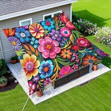1 pieza Dosel floral bohemio - Toldo portátil y ligero para sombra al aire libre, adecuado para playa, camping, jardín, picnic. Para todo el año, montaje rápido (sin incluir los postes), aplicable para balcón, piscina y talla grande - A - Ver 3