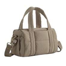 1个迷你6升绗缝斜挎单肩健身包，女士小巧可拆卸肩带，蓬松旅行包，适合健身 - 彩色 - 查看 7