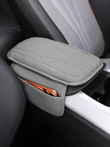 New Universal Car Center Console Sunshade With 2 Storage Pockets - Leather Armrest Box Cover, Waterproof Armrest Box Pad, Armrest Box Cover, Interior Decoration Accessories Suitable For SUV/Pickup/Car, Scratch-Resistant And Wear-Resistant - Style a - View 13
