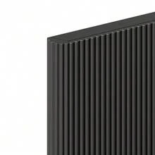Modern Bed With Grooved Design And Hydraulic Lifting System – Large Storage Space, Stable Solid Wood Slatted Base, Easy-Care Surface – 160 X 200 Cm – Black - Black - View 7