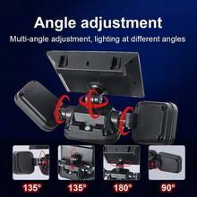 Solar Powered Triple Head Lamp Three Adjustable Light Heads 3 Intelligent Lighting Modes High Brightness On Motion Dim After Departure High Brightness On Motion Off After Departure Constant Low Light Throughout Night Solar Charging Automatic Operation Motion Sensing 600mAh High Capacity Battery ABS Durable Material Weather Resistant IP44 Waterproof Garden Yard Pathway Security Patio Porch Garage Backyard Decoration Outdoor Lighting Homeowners Gardeners Outdoor Adventurers Security Users - 太陽能壁燈 74LED - 查看 9