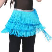 1 Pc Women's Sexy Three-Tier Fringe Belly Skirt With Glitter Sequins Belt, Adjustable Waist Chain Hip Scarf Wrap Skirt, Carnival And Rave Dance Performance Costume. , Bohemian And Retro Style, Suitable For Festivals, Parties, Nightclubs, Beach Wear And Exotic Clothing Decoration. - Multicolor - View 23