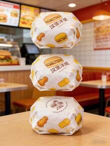 29.5cm X 28cm Disposable Hamburger Grease-Proof Paper Liner, Coated Paper For Fries, Fried Chicken Packaging - View 8