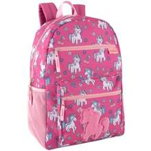 2026Trail Maker 17 Character School Backpacks Plush For Girls With Side Pockets Padded Straps - 毛絨櫻桃獨角獸 - 查看 8