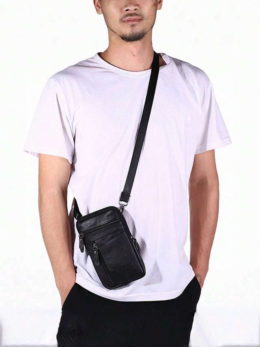 1 pieza Bolsa para teléfono móvil con cinturón para deportes al aire libre, bolsa pequeña de un solo hombro, multifuncional, de moda y portátil - Multicolor - Ver 1